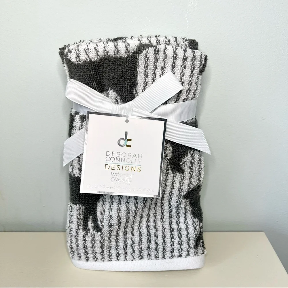Set of 2 Deborah Connolly Designs Cat Silhouette Tip Towels